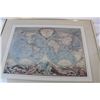 Image 2 : Map of the world framed print