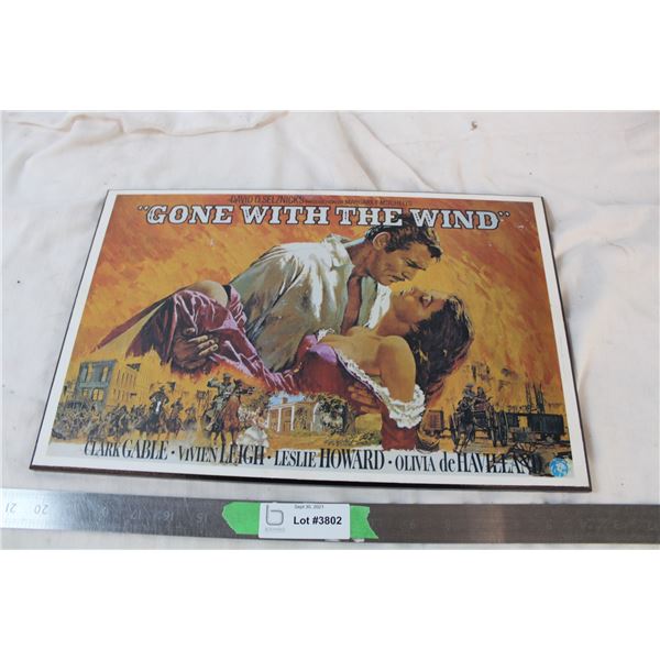 Gone with the Wind wooden placard