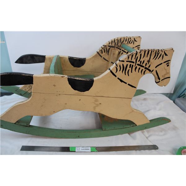 Vintage wooden rocking horse