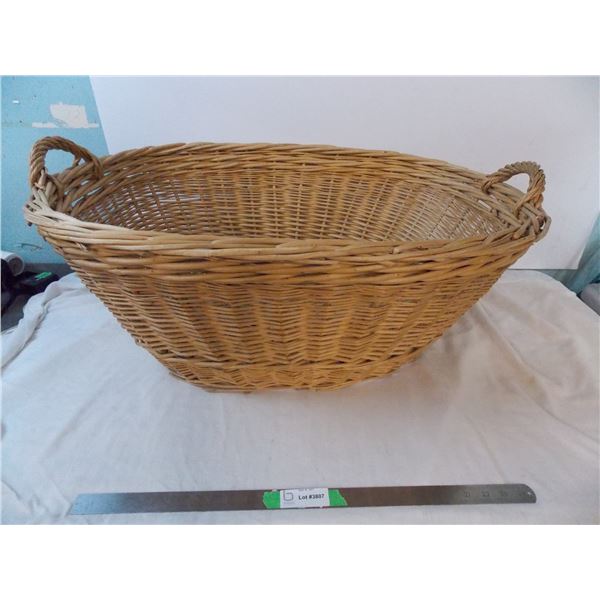Wicker Woven Basket - Large - 32" Long