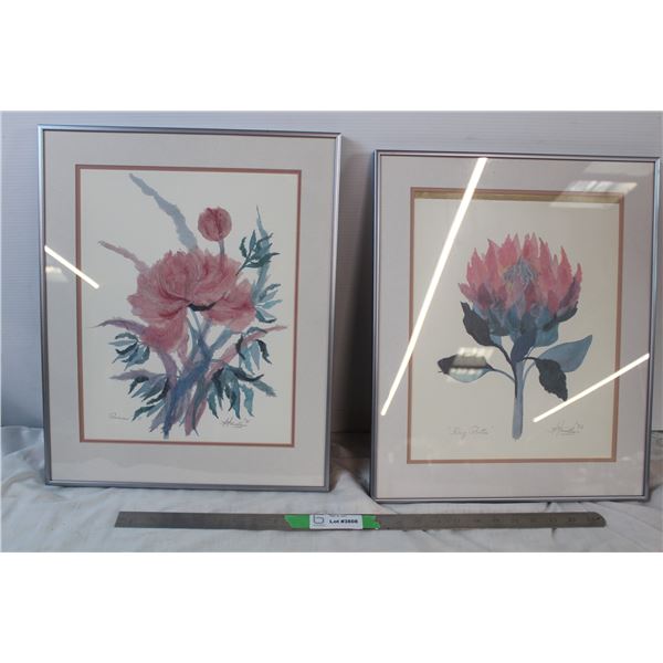Two paintings in frame - both signed "howells"