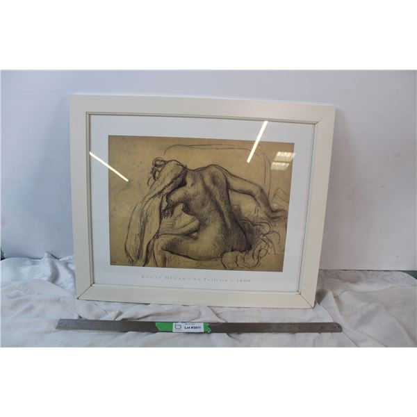 Edgar Degas sketch "La toilette" print