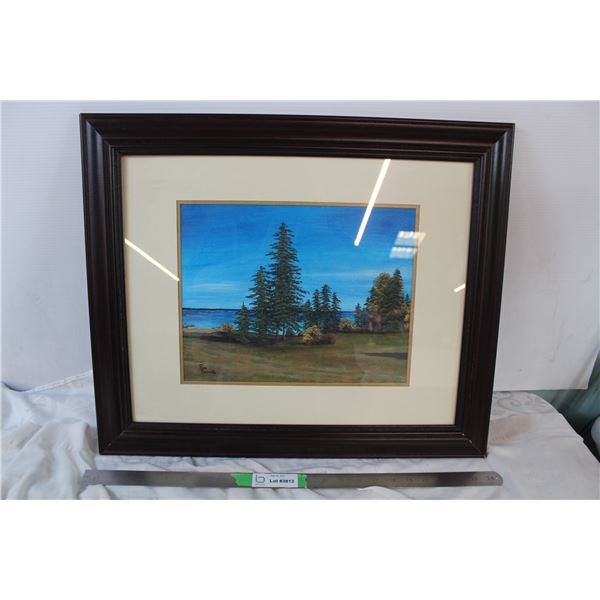 Rose Forsielle framed oil painting