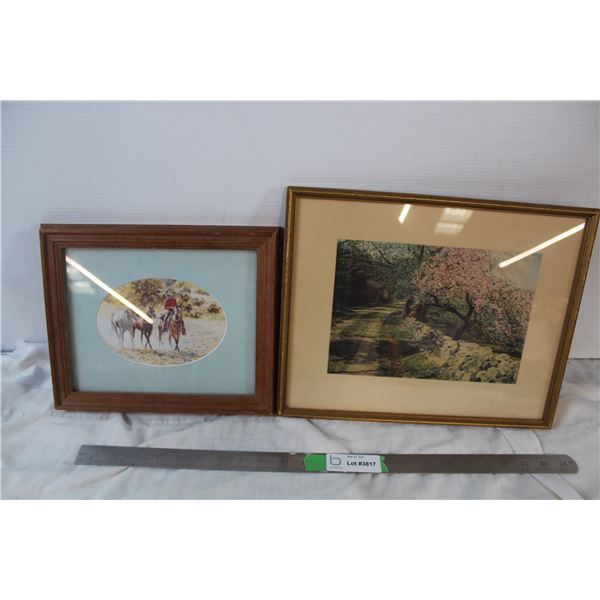 Two framed artworks