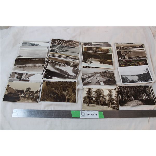 Vintage Postcards black & white - echo lake, various other locations
