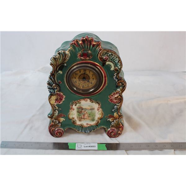 Antique looking Ornate Ceramic Clock