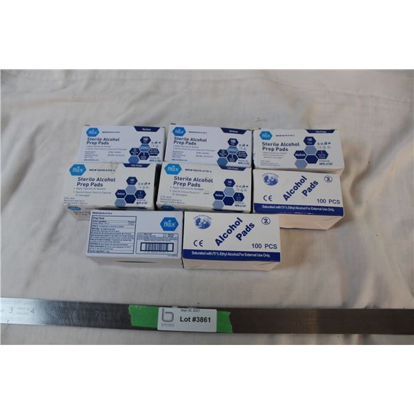 8 boxes of 100 pc alcohol pads