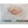 Image 1 : Pink Depression glass type fruit bowl with grape pattern