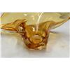Image 3 : Blown Amber Glass Decorative Fruit Dish