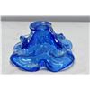 Image 3 : Blown Blue Glass Decorative Fruit Dish