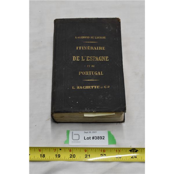Antique Book - Itineraire De L'Espagne et du Portugal - 1859