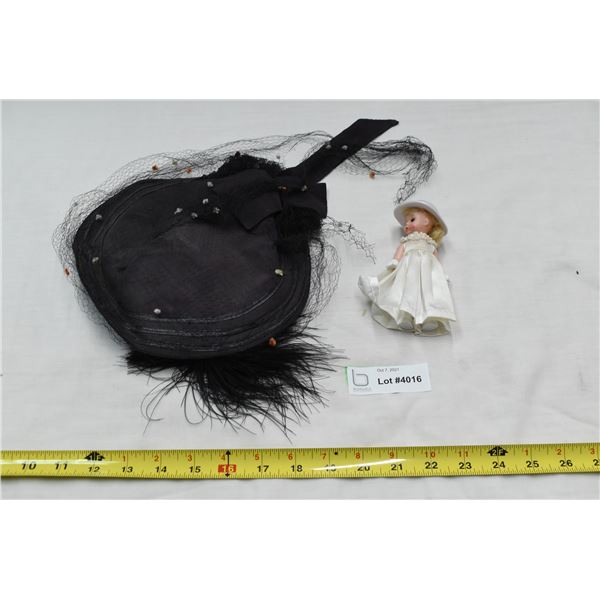 Vintage Depressing Hat w/ Small Doll