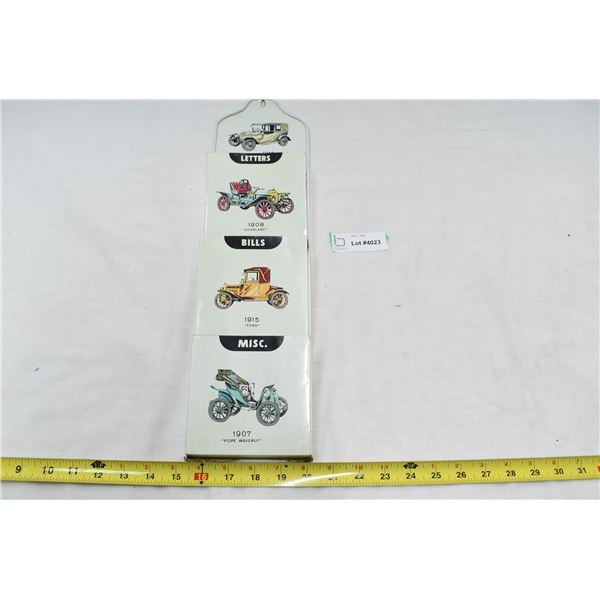 Vintage Car Mail Hanging Tin