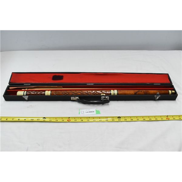 55.5" Vintage Pool Cue w/ Case