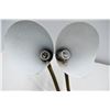 Image 4 : 2-Headed Desk Lamp – 22” Tall & Frosted Ceiling Light Shade