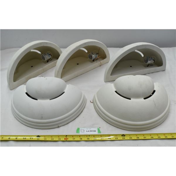 5 Half Circle Ceramic Light Fixtures