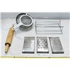 Image 1 : Cheese Grater, Sifters, Rolling Pin & Folding Drying Rack