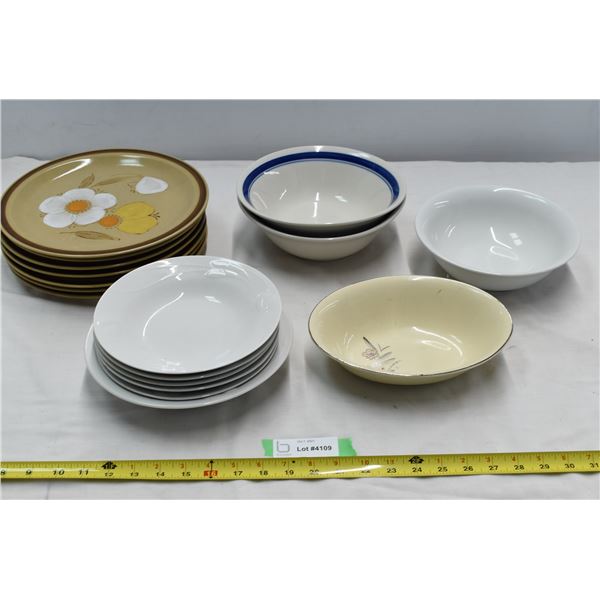 Assorted Lot of Plates and Bowls
