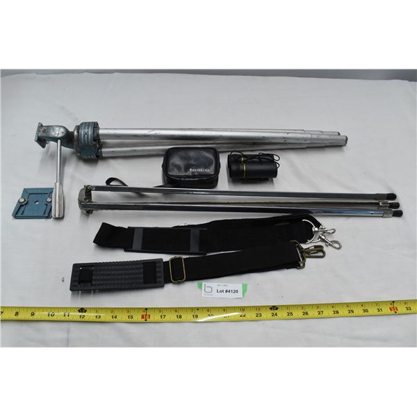 2 Vintage Tripods & Binoculars
