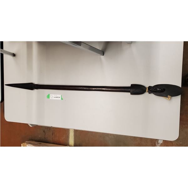 Traditional African Carved Wooden Spear (Giant Letter Opener) - approx 3 feet long