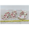 Image 1 : 4 Piece Century Rose Tea Set w/ Cream, Sugar & Butter Dishes