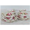 Image 2 : 4 Piece Century Rose Tea Set w/ Cream, Sugar & Butter Dishes