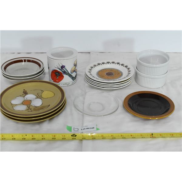 Assorted Oven Safe Dishes & Misc Plates