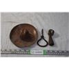Image 1 : Copper Ashtray and Misc Cast Iron Items