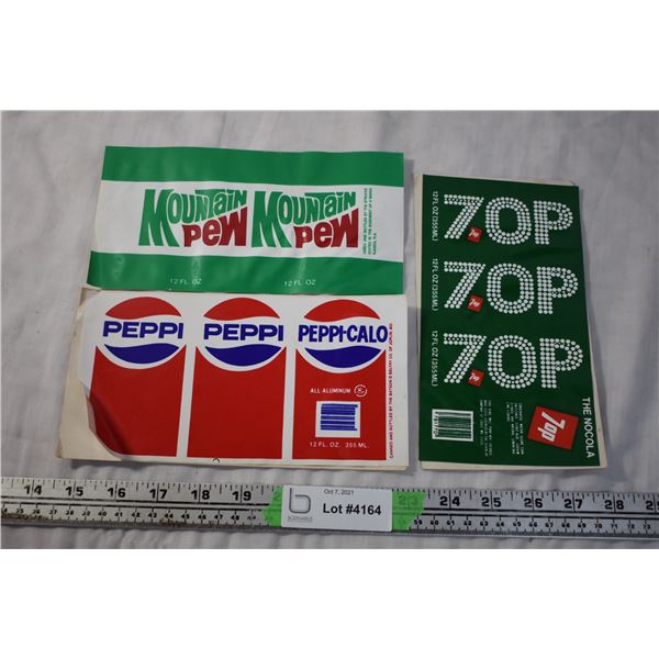 Off-Brand Soda Pop Vinyl Can Labels