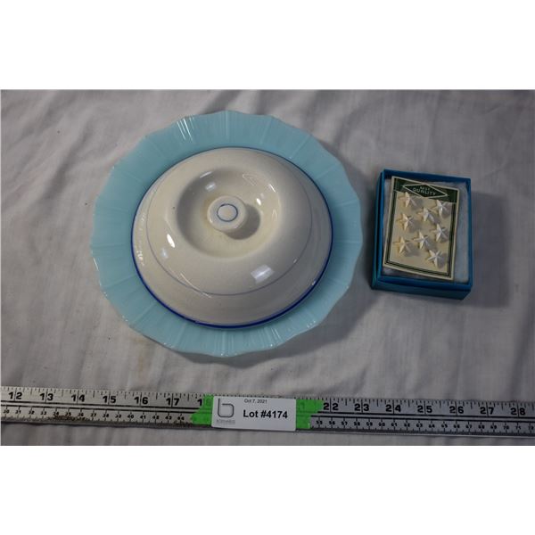 Dish with Cover and Buttons