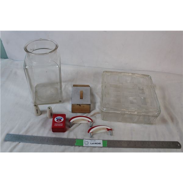 Storage contaners, a photographic flash battery, and misc.