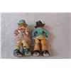 Image 2 : coo koo clock ornament, two vintage handpainted ceramic figures