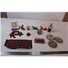 Image 1 : Vintage ashtrays, ceramic figures, moskito-alarm, small desk clock