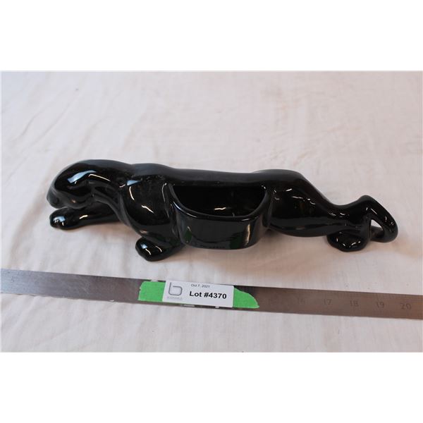 Ceramic black panther ornament - approx 14" long