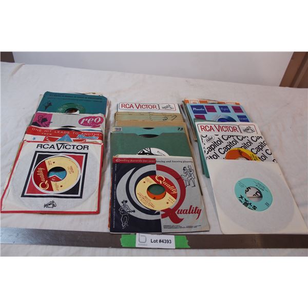 Variety of 45RPM records