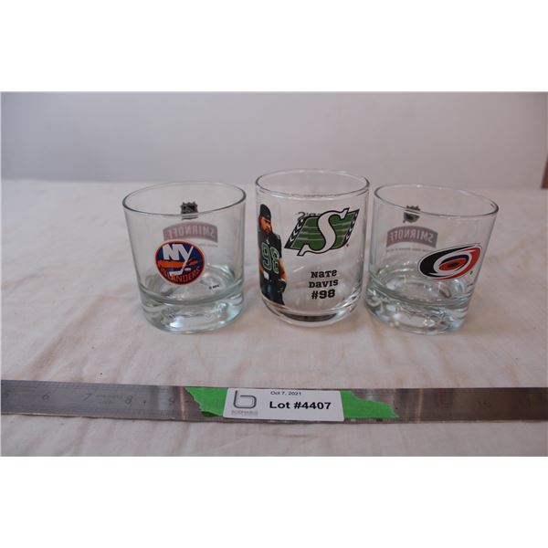 2 Smirnoff NHL cups + Saskatchewan Roughriders cup