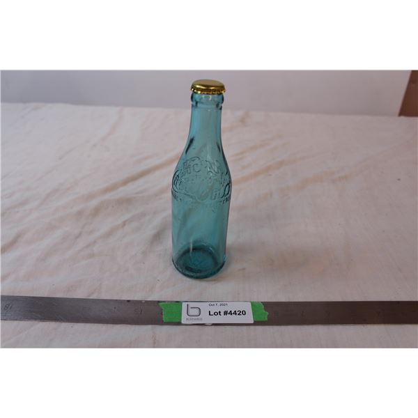 Antique Blue coca cola bottle (damaged on bottom)