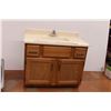 Image 1 : bathroom cabinet with sink, 37”x21”x30.5” with backsplash