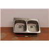 Image 1 : Double stainless steel kitchen sink, 31”x20.5”