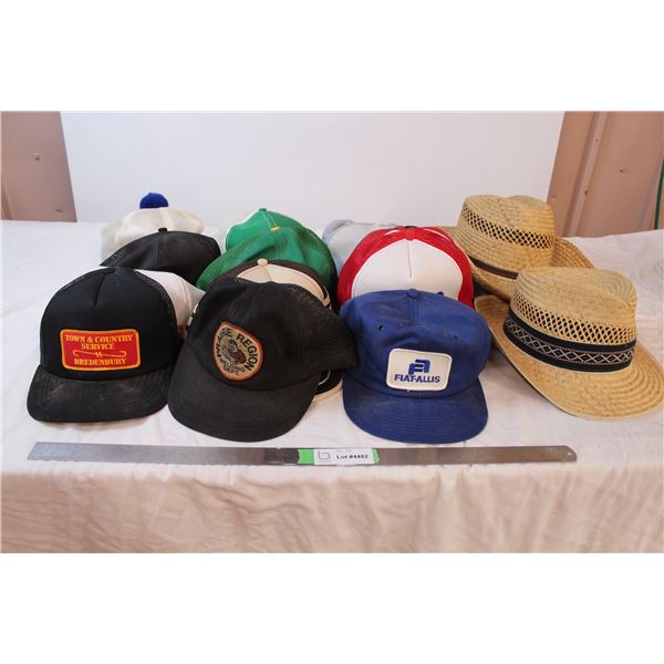 Various vintage trucker hats
