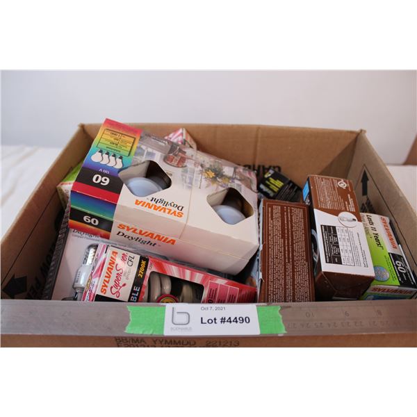 Box of lightbulbs