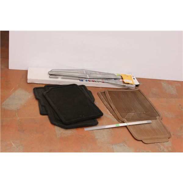 Mesh shield for car grill, car floor mats