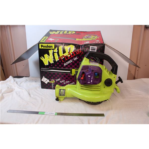 Blower, vacuum, mulcher tool - Wild thing “three in one” in box