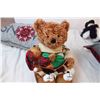 Image 5 : Decorative holiday pillows, snowman family, and story teddy bear
