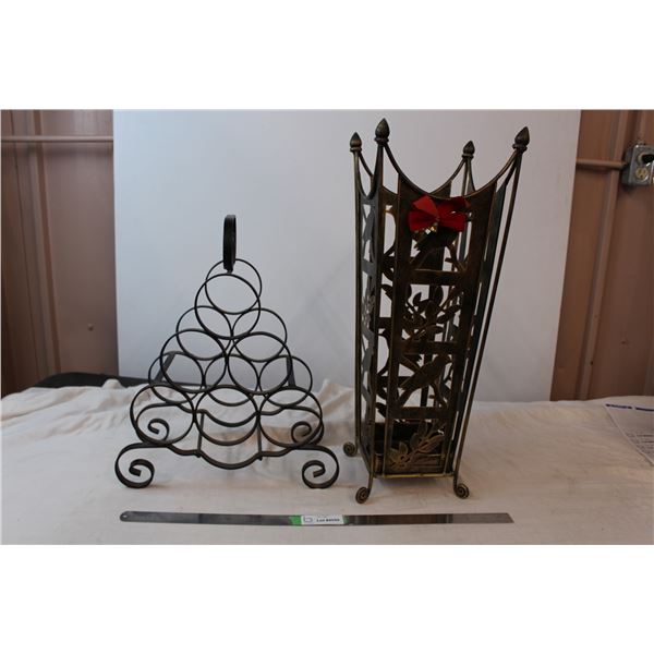 Tabletop wine rack and flower holder