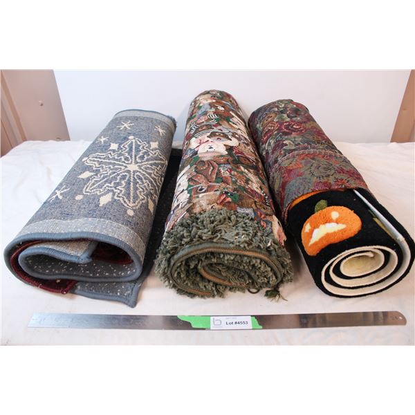 Holiday floor mats, two in bags