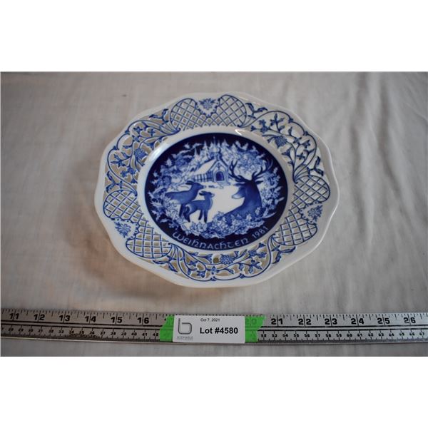 Vintage German Christmas Plate /10,000