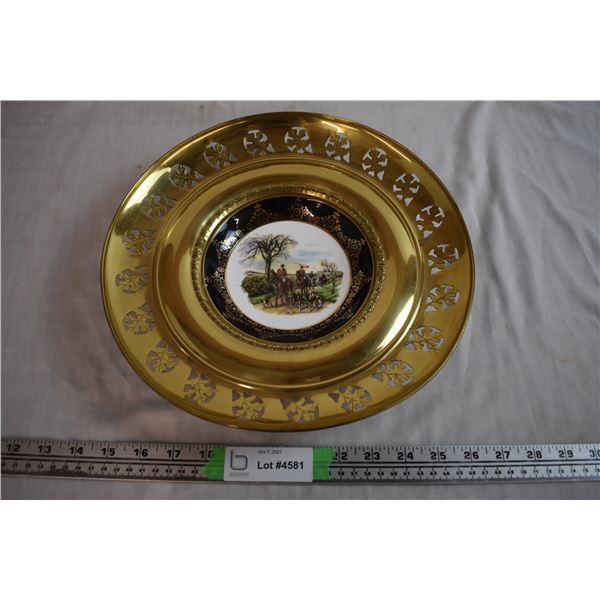 Regency Plate "The Huntsman" in Brass Frame