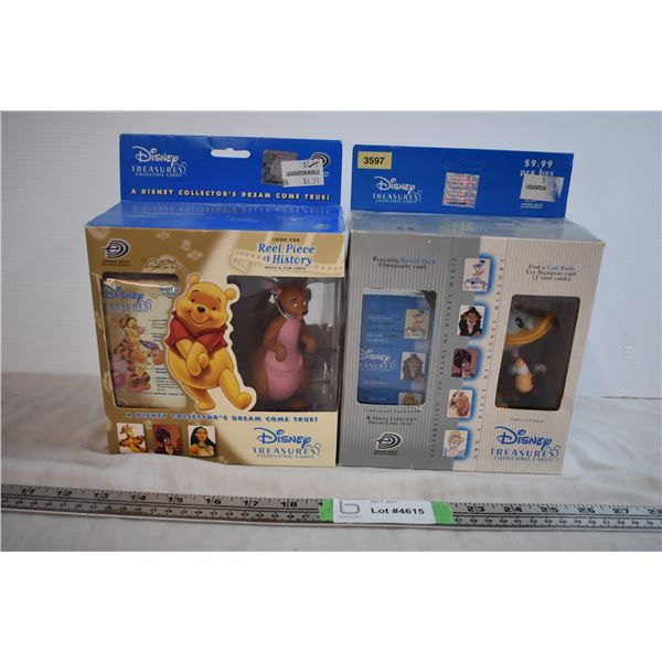 2 Disney Figurines and Collector Cards