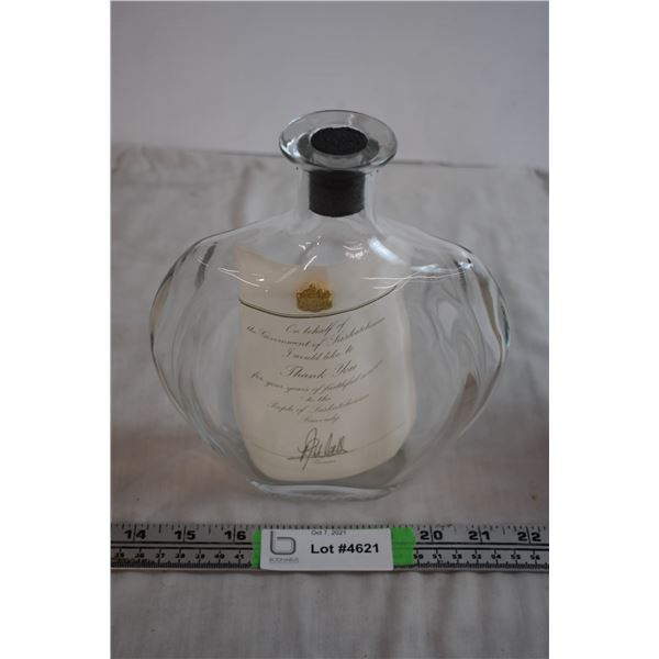 Government of Saskatchewan Glass Bottle